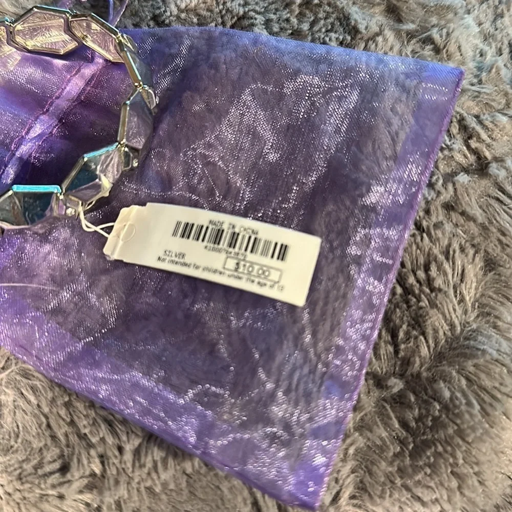 Charming Charlie Silver Stretch Bracelet in Gift Bag